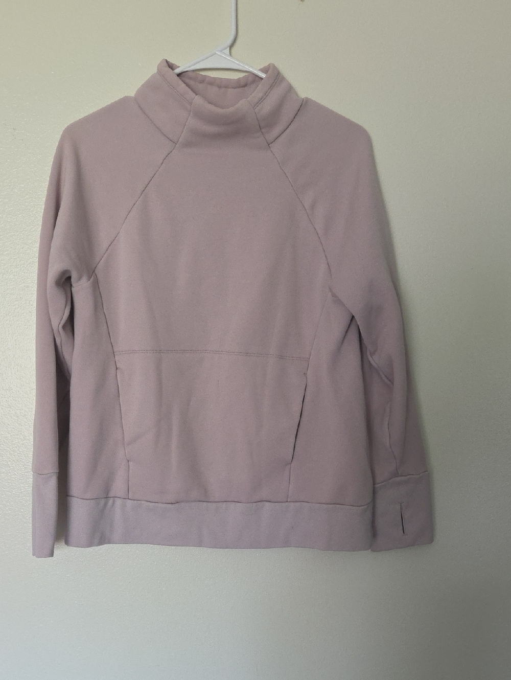 Fabletics Soft Mock Neck Pullover in Light Mauve
